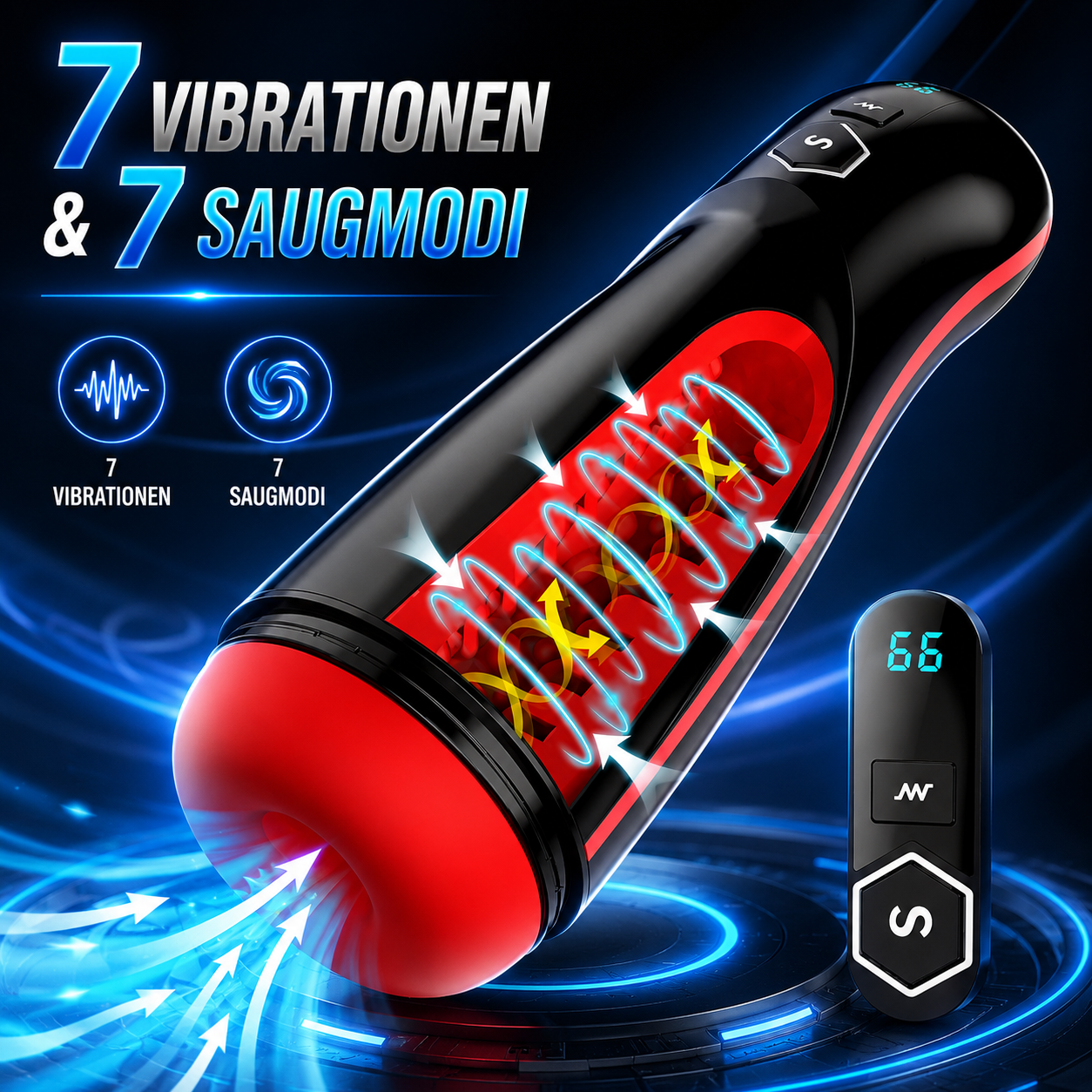 360° Wrapped Electric Masturbator Penis Trainer with 7 Vibration & 7 Suction Modes