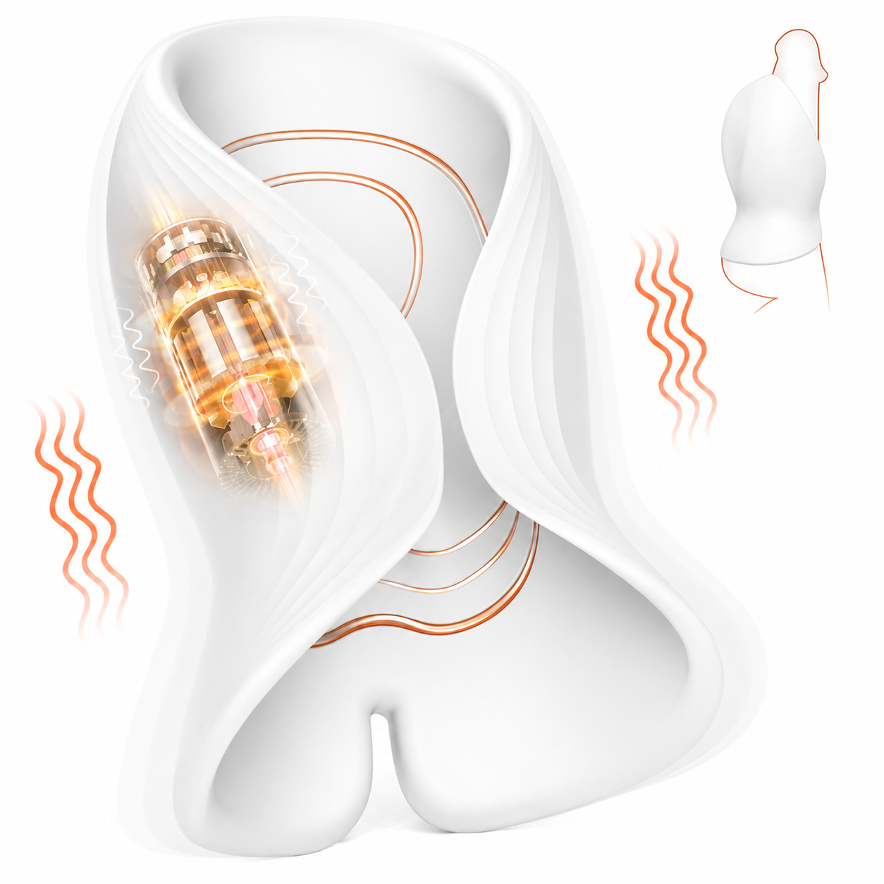 Versatile Penis Trainer Vibrator Stroker Blowjob with 12 Unique Vibration Modes