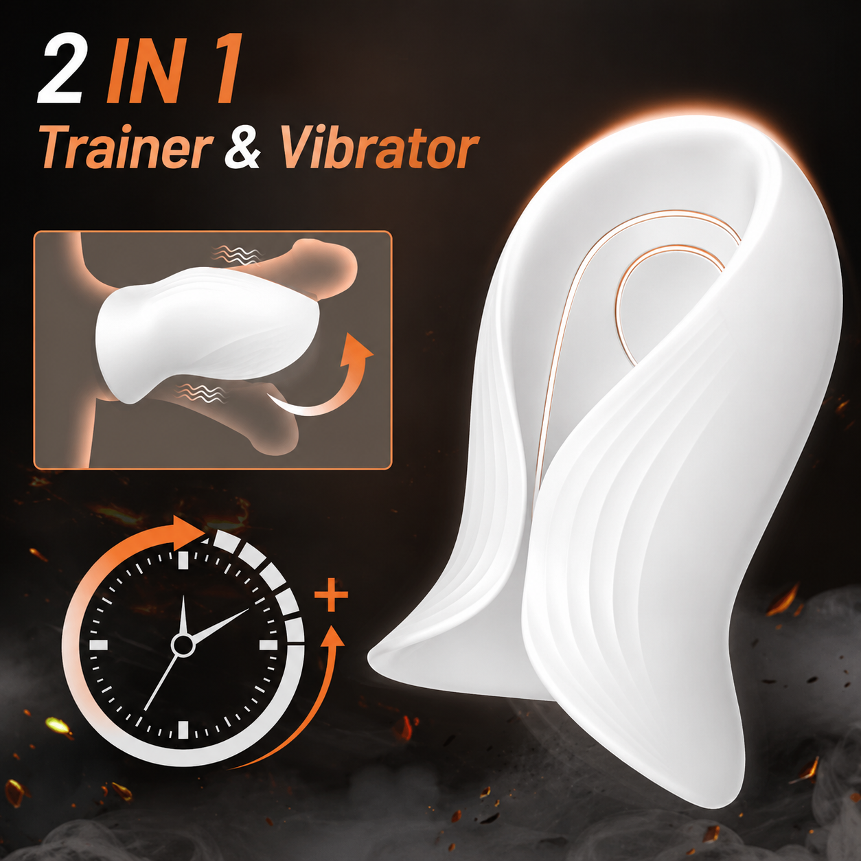 Versatile Penis Trainer Vibrator Stroker Blowjob with 12 Unique Vibration Modes