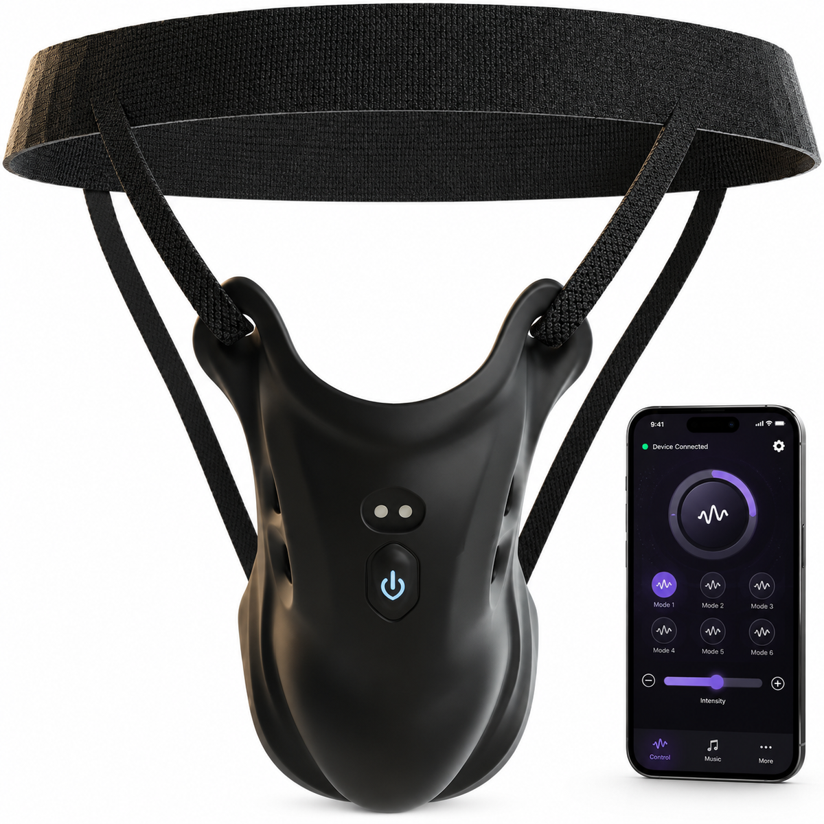 Portable Penis Trainer Vibrator Chastity Cage Masturbator Testicle Enlargement Booster