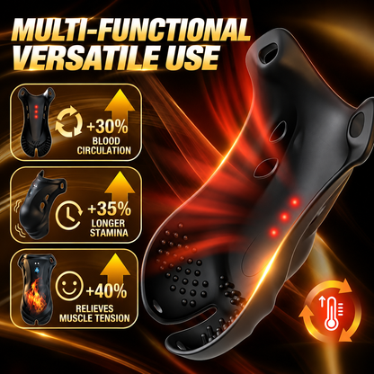 Portable Penis Trainer Vibrator Chastity Cage Masturbator Testicle Enlargement Booster