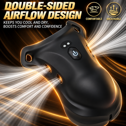 Portable Penis Trainer Vibrator Chastity Cage Masturbator Testicle Enlargement Booster