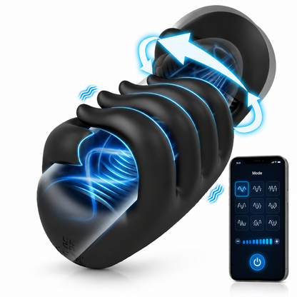 Glans Trainer Penis Vibrator Stimulator Masturbator with 10 Vibration Modes & Twist & Rub