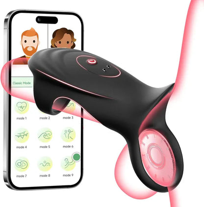 Electric Cock Ring Penis Trainer Vibrator Masturbator with 9 Vibration Modes