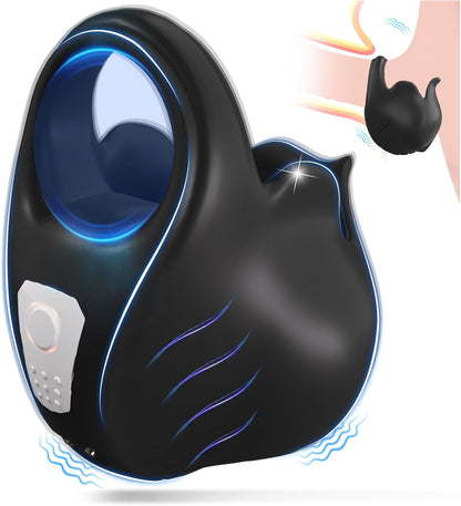 Full Wrapped Cock Ring Penis Trainer Vibrator Testicles Stimulator with 7 Vibrations Modes