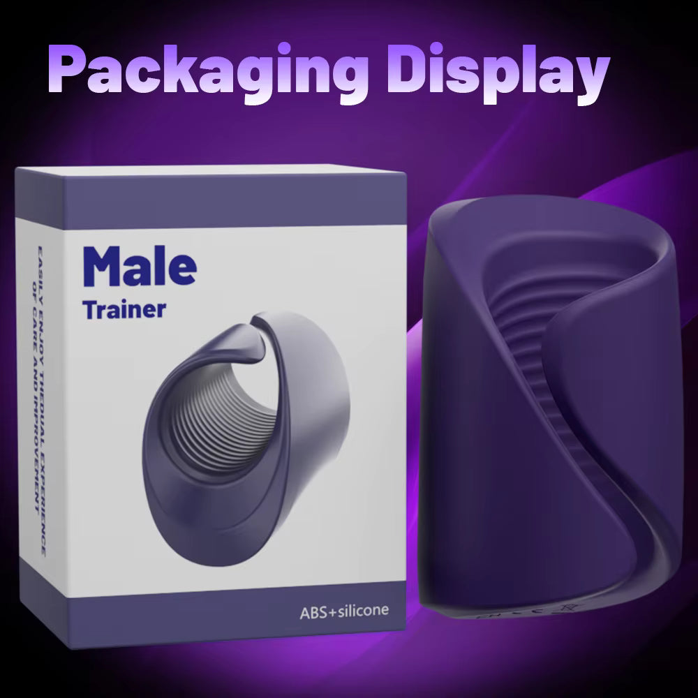 Bluetooth Penis Delay Trainer Cock Ring Glans Massager with 10 Vibrations