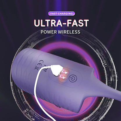 Penis Trainer Vibrator Cock Ring Massager with 10 Powerful Vibration Modes