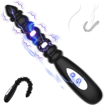 E-stim Anal Plug Vibrator with 10 Vibrations 3 Electric Shock Pulse Modes