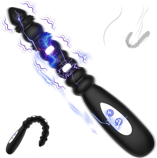 E-stim Anal Plug Vibrator with 10 Vibrations 3 Electric Shock Pulse Modes