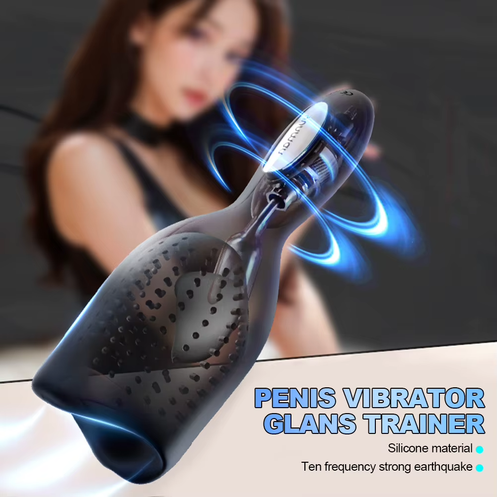 Electric Penis Trainer Massager Oral Masturbator with 10 Vibration Modes