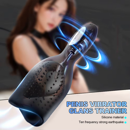 Electric Penis Trainer Massager Oral Masturbator with 10 Vibration Modes