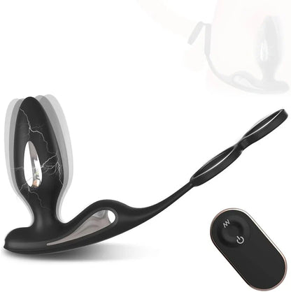 E-stim Anal Butt Vibrator Prostate Massager with 9 Vibration & 5 Elektro Shock Modes