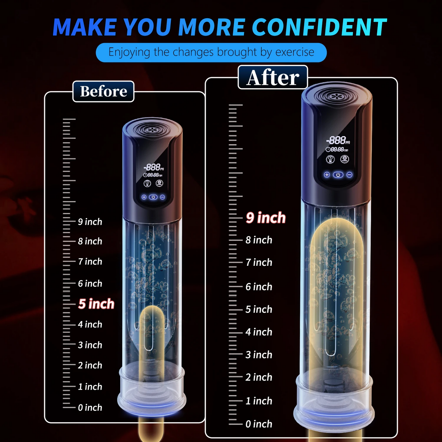 Electric Penis Pump Erection Trainer Blowjob with 4 Powerful Suction Modes