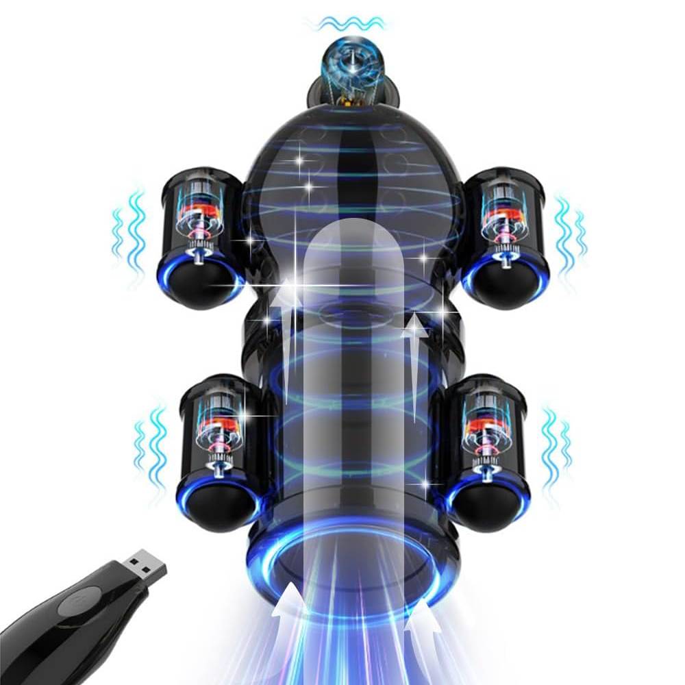 360° Wrapping Glans Vibrator Penis trainer Masturbator with 10 Vibration Modes