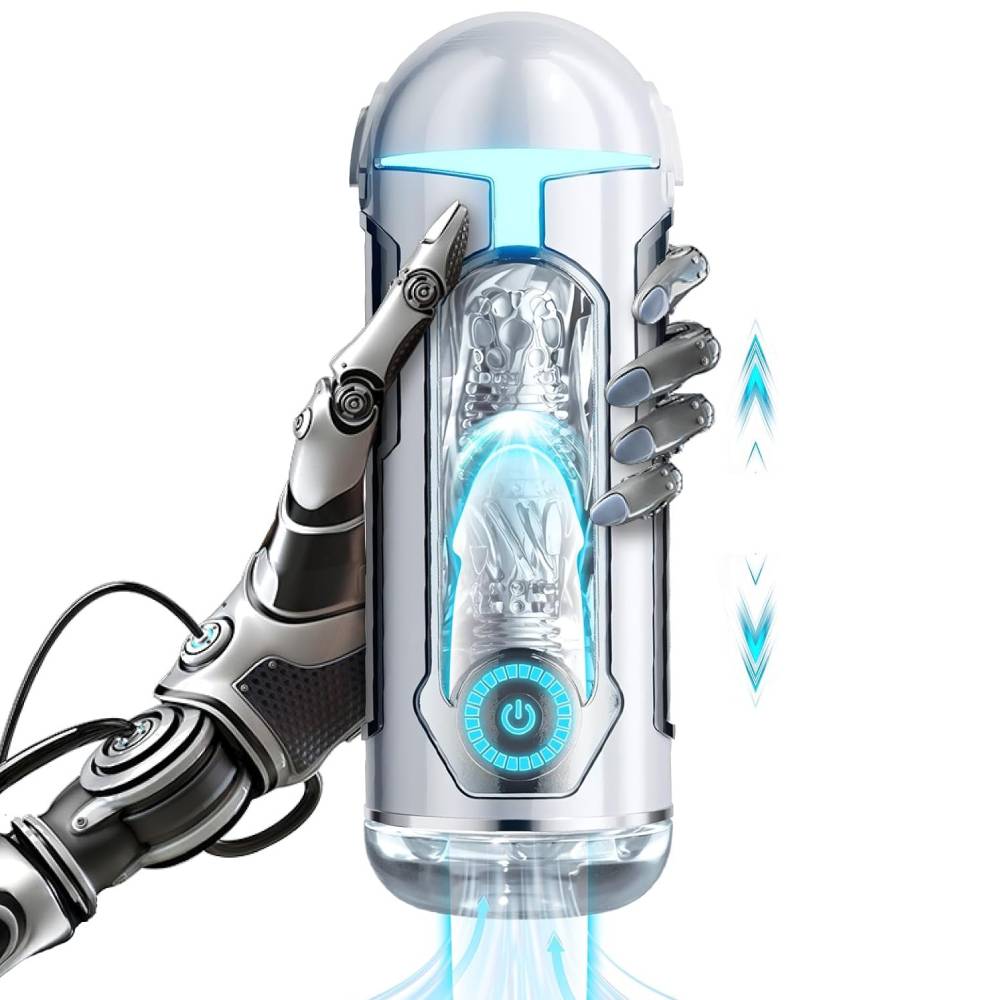 Automatic Masturbator Penis Stroker Blowjob with 10 Vibrating & Sucting & Heating Modes
