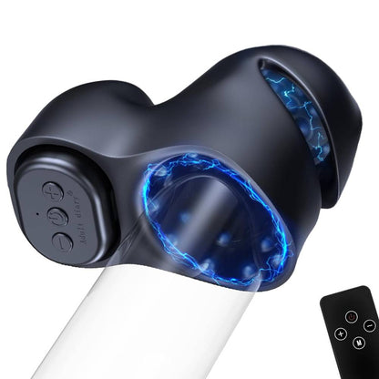 E-stim Penis Trainer Vibrator Masturbator with 12 Electric shock Modes & 20 Intensities