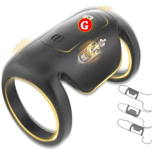 Electric Penis Trainer Vibrator Cock Ring Masturbator with 9 Vibration Modes