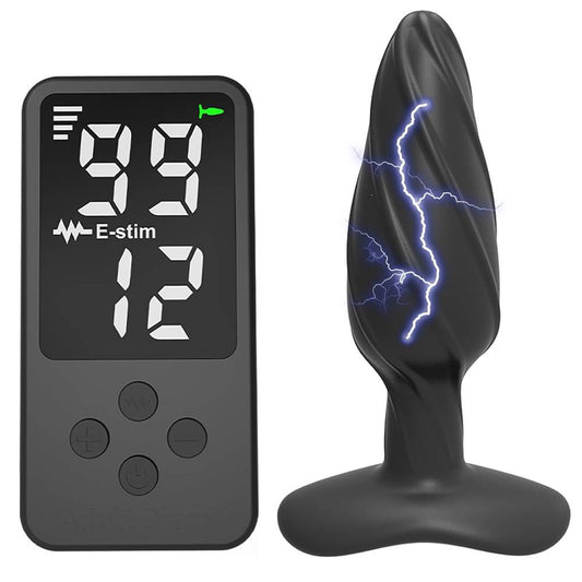 Electric Shock Anal Plug with 99 Intensity Levels & 12 Frequency Modes