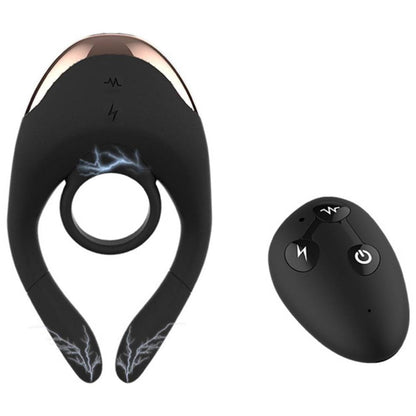 E-stim Cock Ring Penis Trainer Vibrator Masturbator with 10 Vibrations & 10 Electric shocks