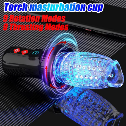 Gawk Gawk 6000 4.0 Version Torch 9 *9 Thrusting Rotating Penis Stroker Male Masturbator