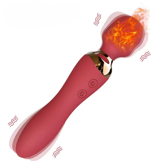 12-Speed Heating AV Vibrator Magic Wand mit Klitoris-Stimulation und G-Punkt Massager für Frauen