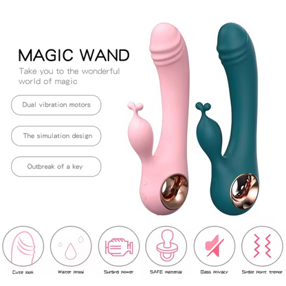 Rabbit Vibrator Vaginal Massager with 10 Vibration Modes