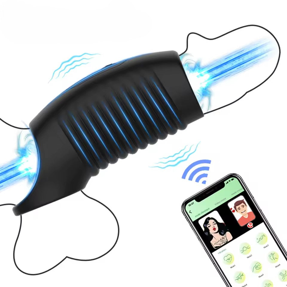 APP Control  Penis Sleeve Enlarger Stimulator Delay Ejaculation Penis Ring