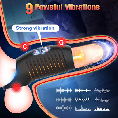 APP Control  Penis Sleeve Enlarger Stimulator Delay Ejaculation Penis Ring