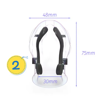 Electric Shock Cock Ring Penis Glans Sleeve with 19 Electric Shock Intensities & 8 Modes