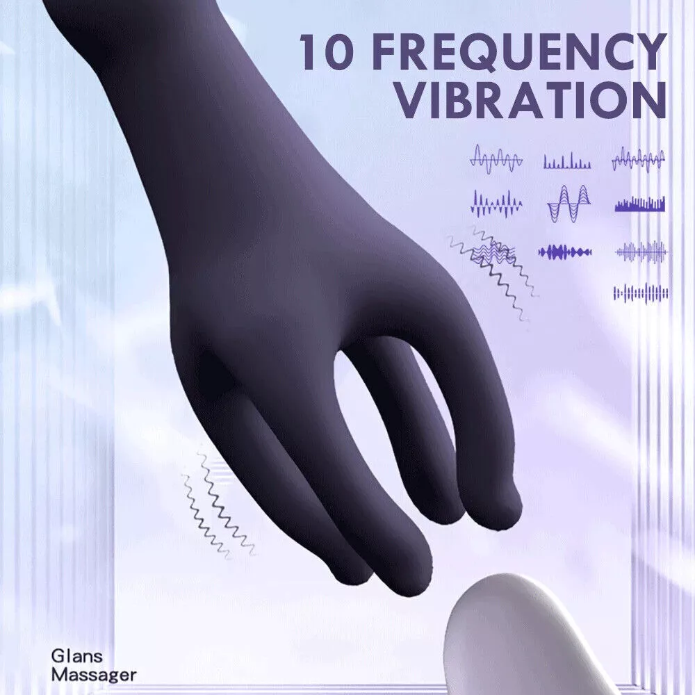 Flexible Strip Glans Stimulator Male Masturbator with 10 Vibration Modes