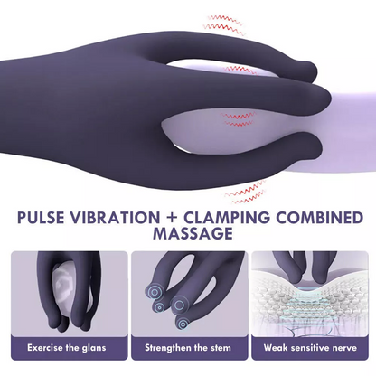 Flexible Strip Glans Stimulator Male Masturbator with 10 Vibration Modes