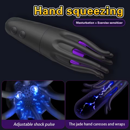 Intelligent Electric Shock Penis Vibrator Glans Trainer with 10 Vibration & 6 Shock Modes