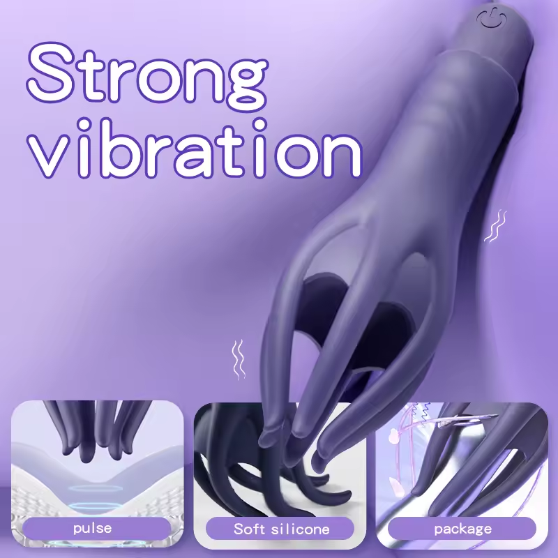 OCTOPUS Electric Penis Vibrator Glans Trainer with Strong Vibration