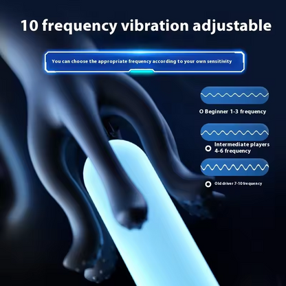 Penis Trainer Glans Massager Vibrator Erotic Toys with 10 Powerful Modes