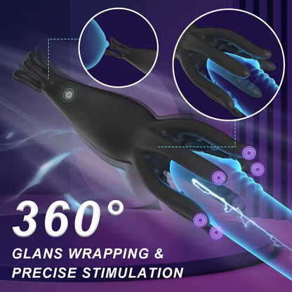 360° Wrapped Glans Stimulator Male Penis Exerciser with 10 Powerful Modes