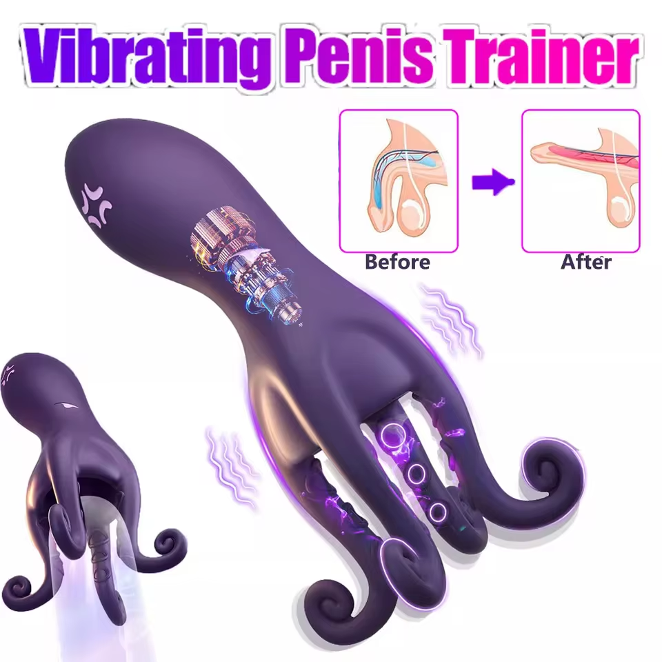 Automatic Penis Vibrator Glans Tranier Stroker with 10 Sucking & Vibrating Modes