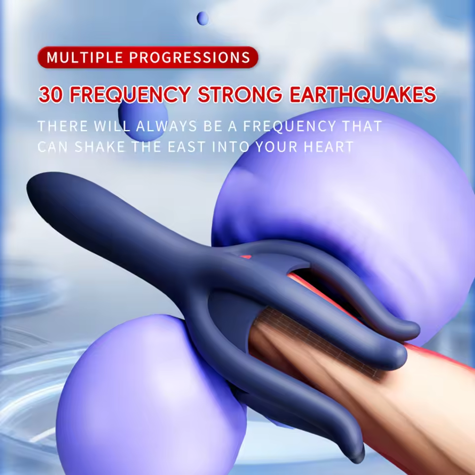 Electric Penis Vibrator Glans Trainer Male Masturbator with 30 Frequency