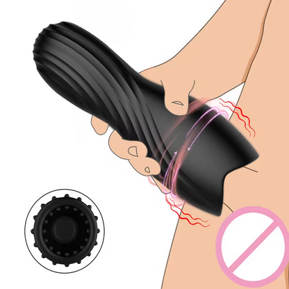 Hot Boy Silicone Pulse Vibration Masturbating Glans Massager