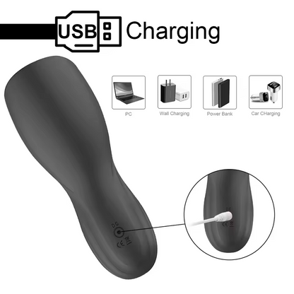 Hot Boy Silicone Pulse Vibration Masturbating Glans Massager