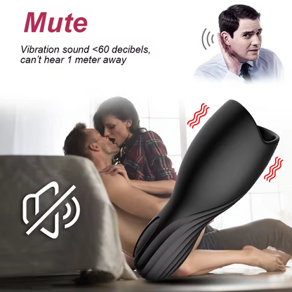 Hot Boy Silicone Pulse Vibration Masturbating Glans Massager