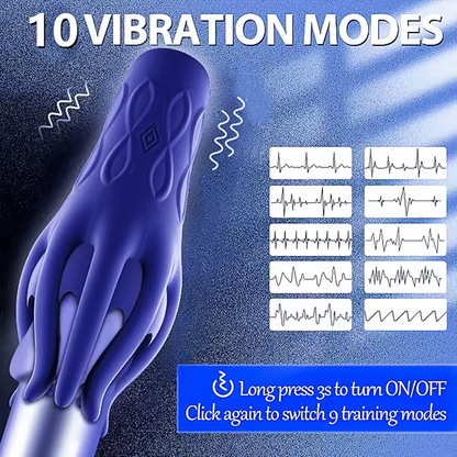 Electric Penis Trainer Massager Glans Trainer Masturbator with 10 Vibration Modes