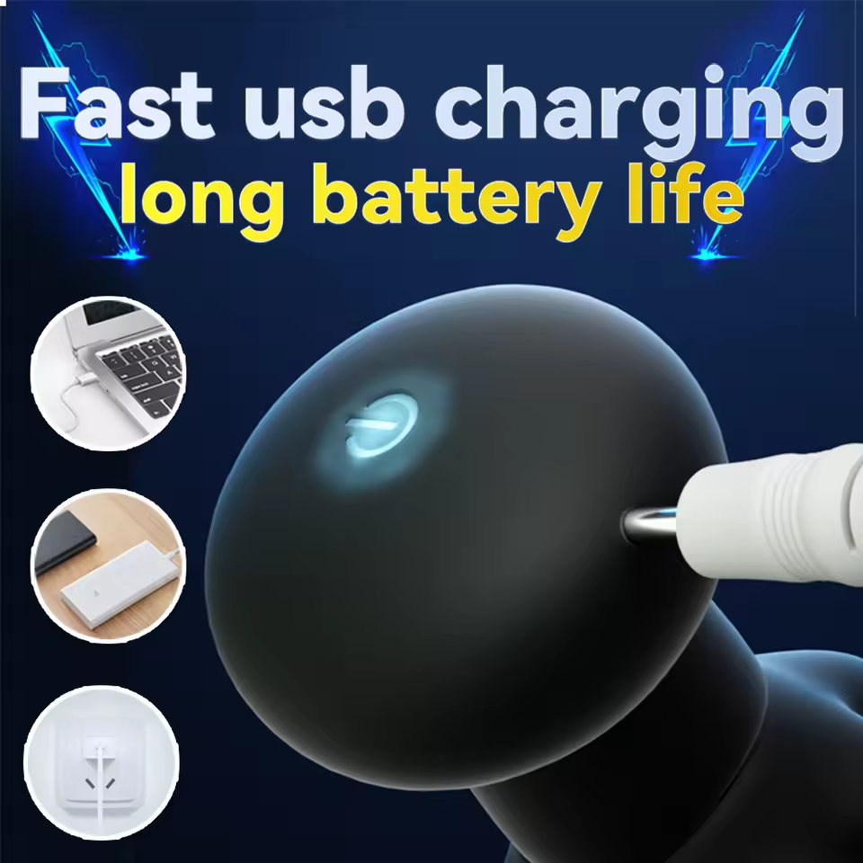 Electric Penis Vibrator Glans Trainer Massager with 10 Vibrations & Electric Shock