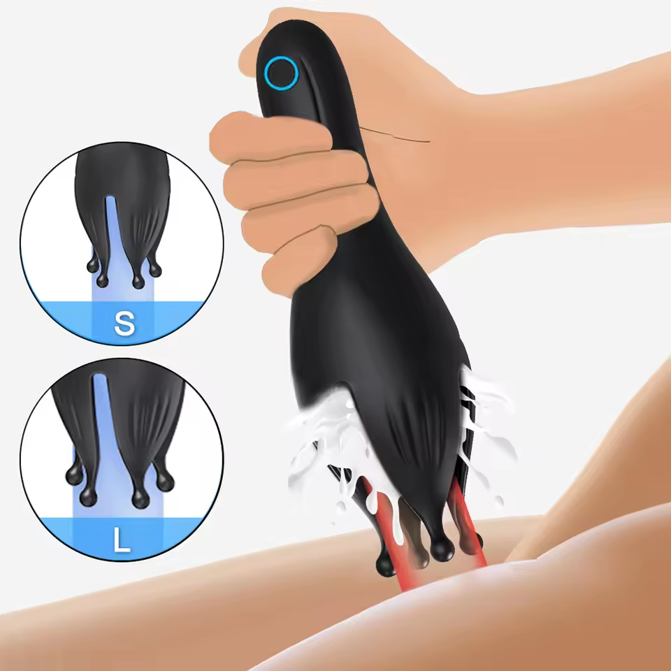 Electric Penis Trainer Massager Glans Stimulator with 10 Vibration Modes
