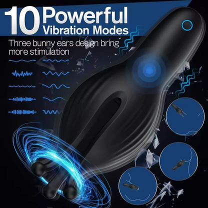 Electric Penis Trainer Massager Glans Stimulator with 10 Vibration Modes