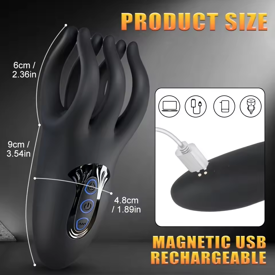 Smart Penis Vibrator Glans Massager Stimulator with 10 Powerful Vibration Modes