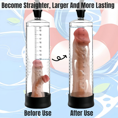 Hand-Operated Vacuu Penis Pump Male Masturbator with Pressure Gauge