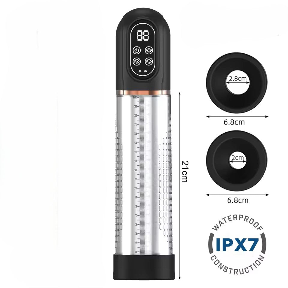 Automatic Penis Water Pump Dick Enlarger Trainer with 7 Sucking & Training Modes