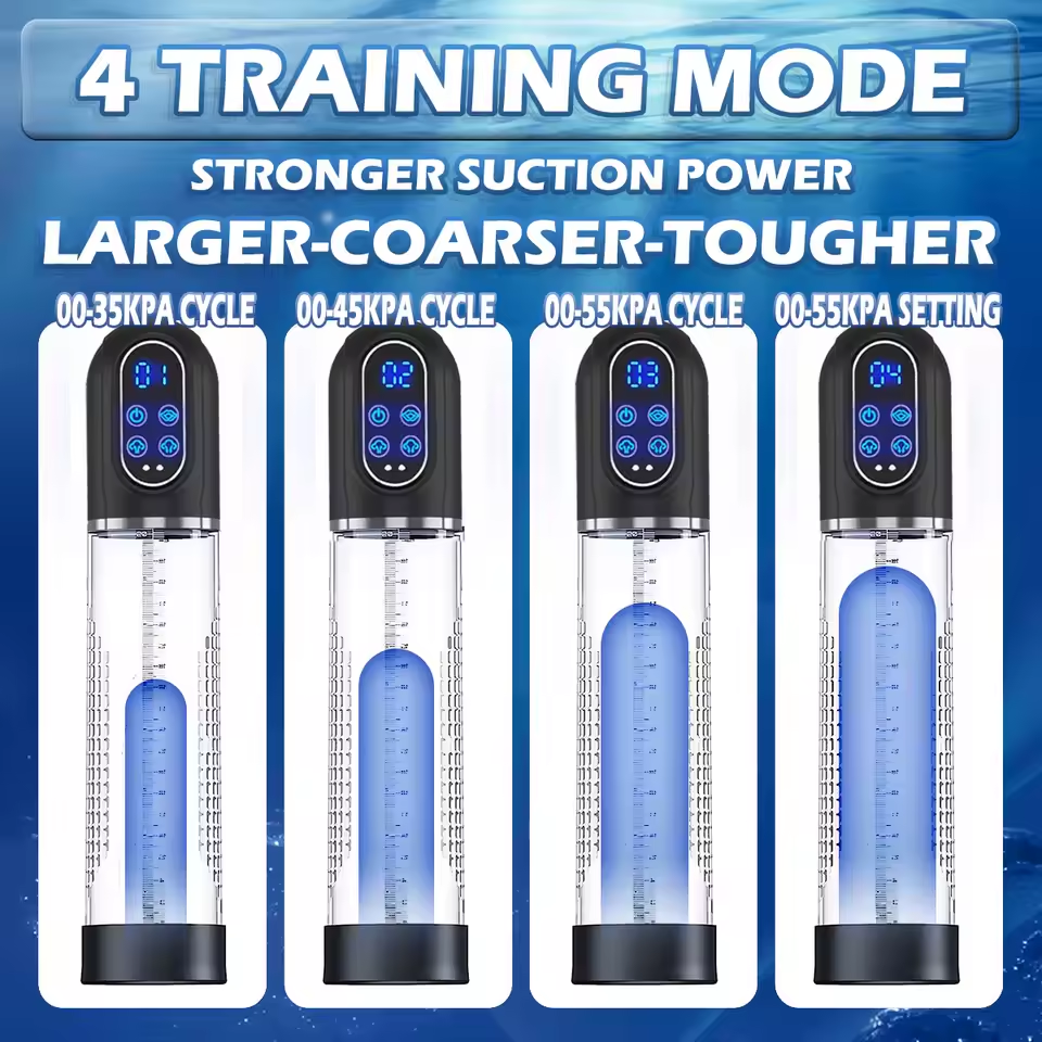 Automatic Penis Water Pump Dick Enlarger Trainer with 7 Sucking & Training Modes