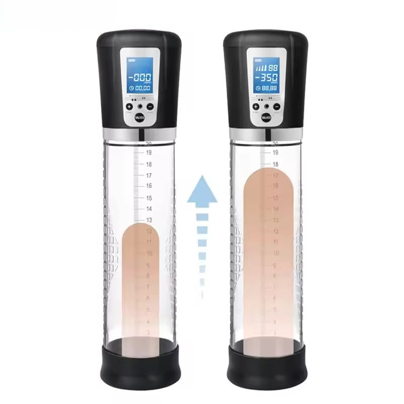 LED Digital Screen Electric Penis Pump Vacuum Extender with 4 Pressure Levels