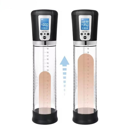 LED Digital Screen Electric Penis Pump Vacuum Extender with 4 Pressure Levels